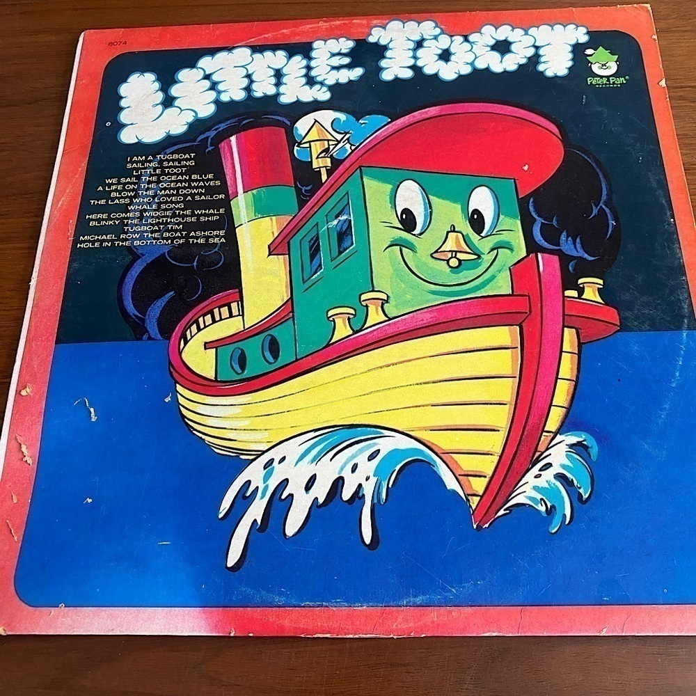 Vintage Little Toot Sail The Ocean Blue Vinyl Game Record